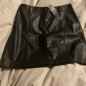Abercrombie & Fitch Faux Leather Mini Skirt